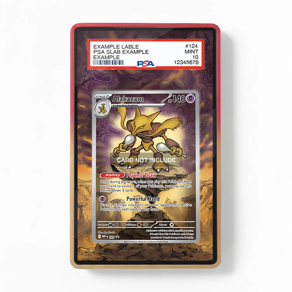 cases of pokemon cards Alakazam MEP 009 Promo Extended Art Pokemon Card Display Case - Magnetic Acrylic, PSA, Screw Standing Options