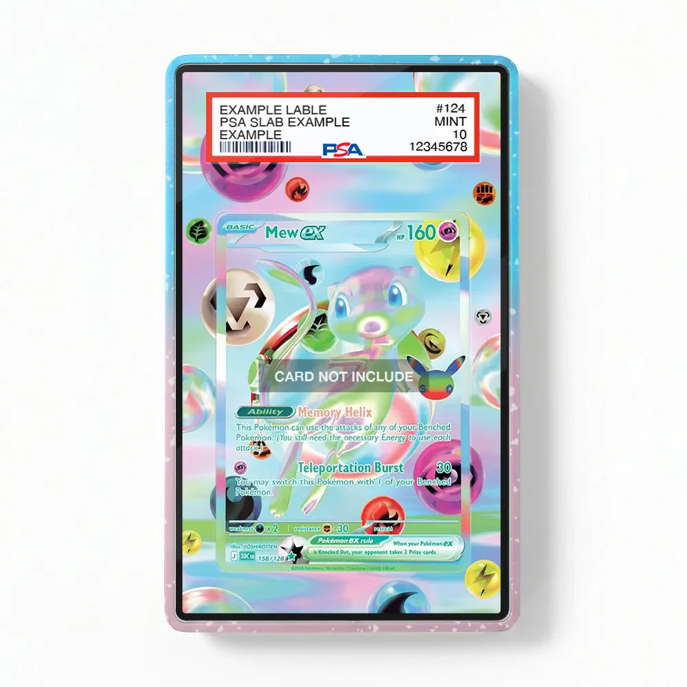 Mew ex 158-128 UR 30C 30th Anniversary Extended Art | PSA Graded Guard Display Case, Magnetic Display Case, Screws Display Case