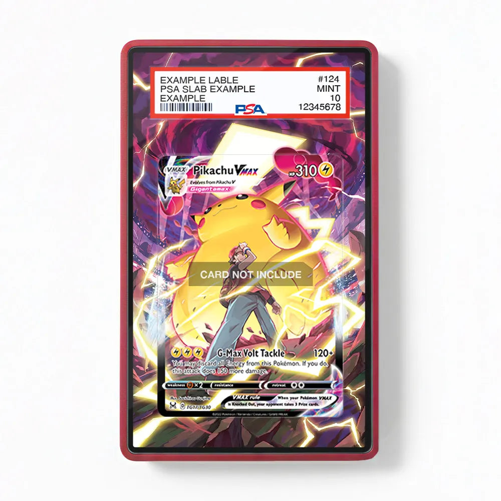 pokemon gigantamax pikachu card VMAX TG17 Lost Origin Extended Art Display Case – Anime Holder Style:PSA Slab Case Promo Cards Gigantamax Your Game—with Pikachu An Enchanted Month ✨