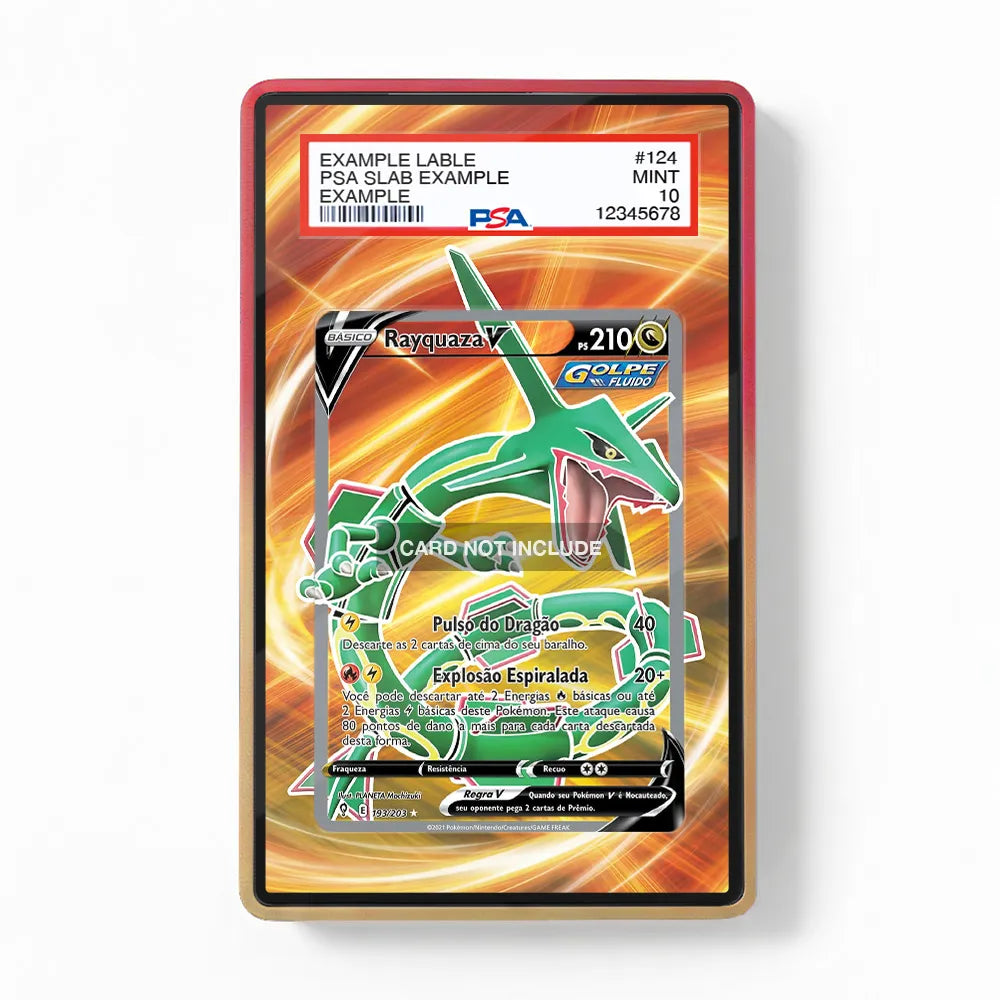 Rayquaza V Secret Rare SR Evolving Skies Extended Art | PSA Graded Guard Display Case, Magnetic Display Case, Screws Display Case