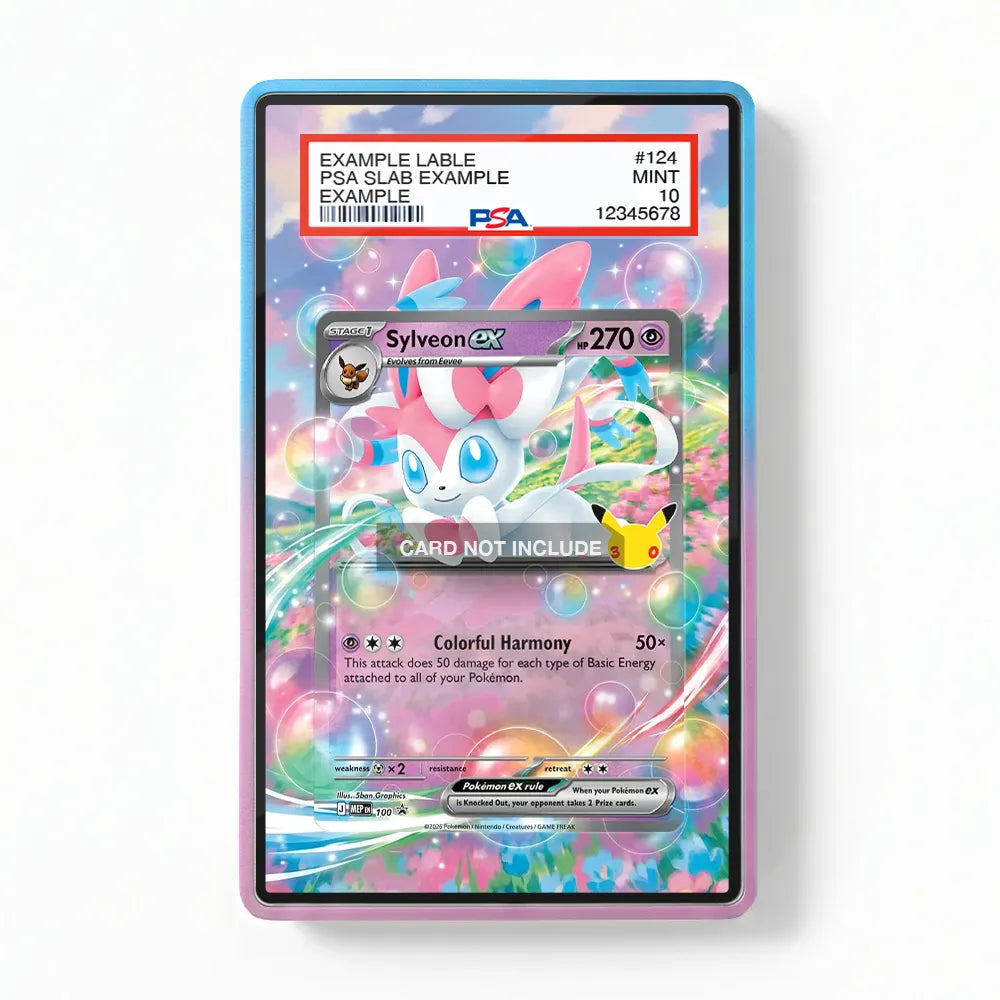 graded sylveon card ex 100 Promo MEP 30th Anniversary Extended Art | PSA Guard Display Case, Magnetic Display Case, Screws Display Case BlackFriday2023 Mew V - 069/189 color:clear
