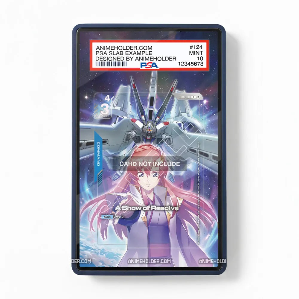 A Show of Resolve GD01-100 1st Anniversary Pokemon Cards Extended Art Display Cases - PSA Slab Case - Front View