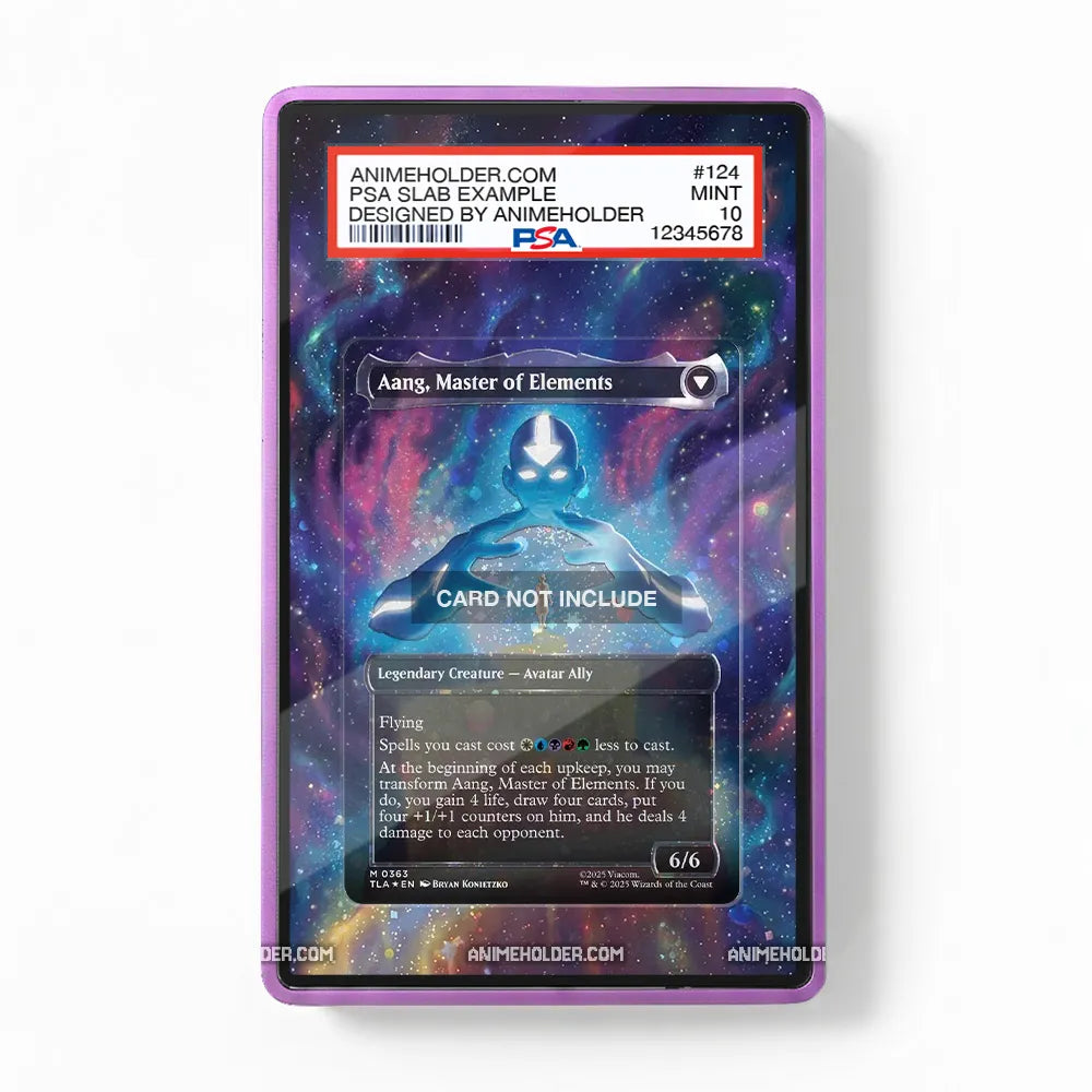 Aang Master of Elements 0363 The Last Airbender Pokemon Cards Extended Art Display Cases - PSA Slab Case - Front View