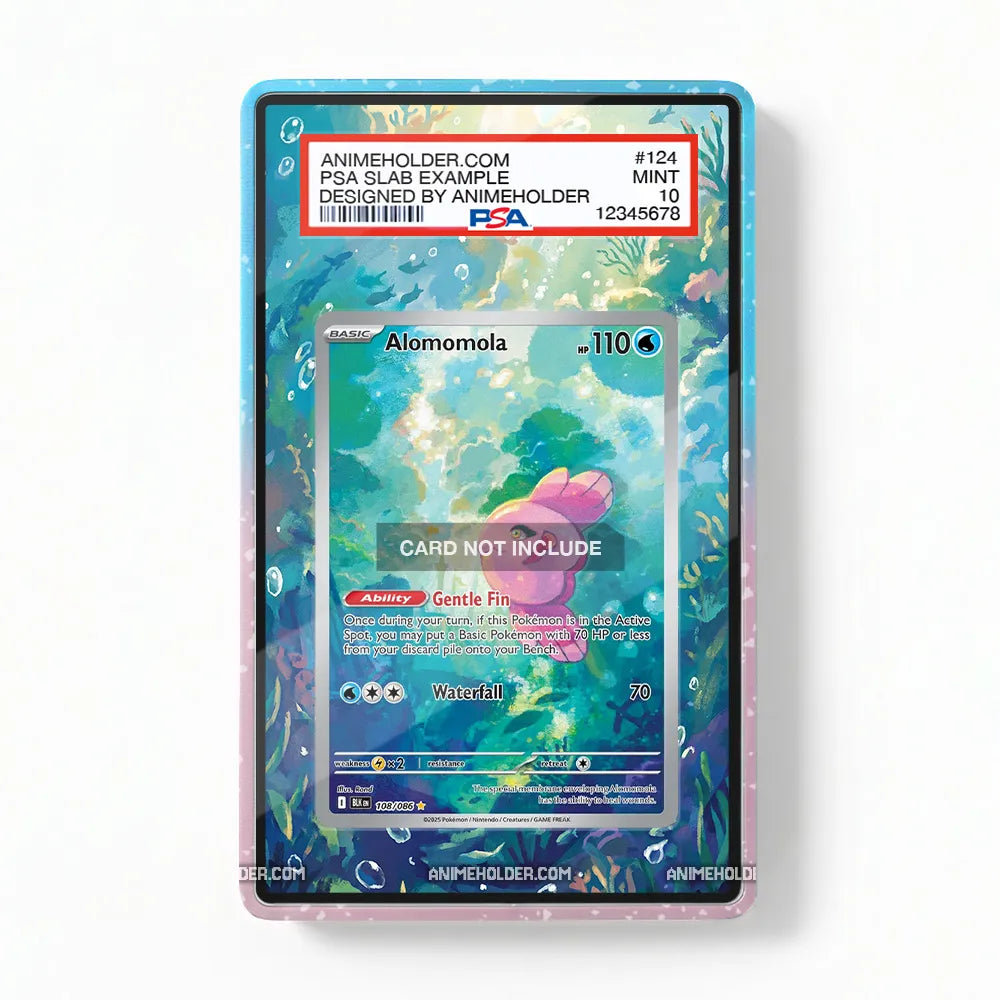 Alomomola 108-086 Black Bolt Pokemon Cards Extended Art Display Cases - PSA Slab Case - Front View