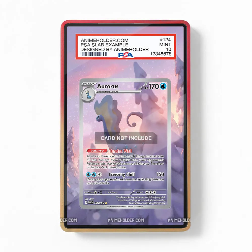 Aurorus 092-088 Paradox Rift Pokemon Cards Extended Art Display Cases - PSA Slab Case - Front View