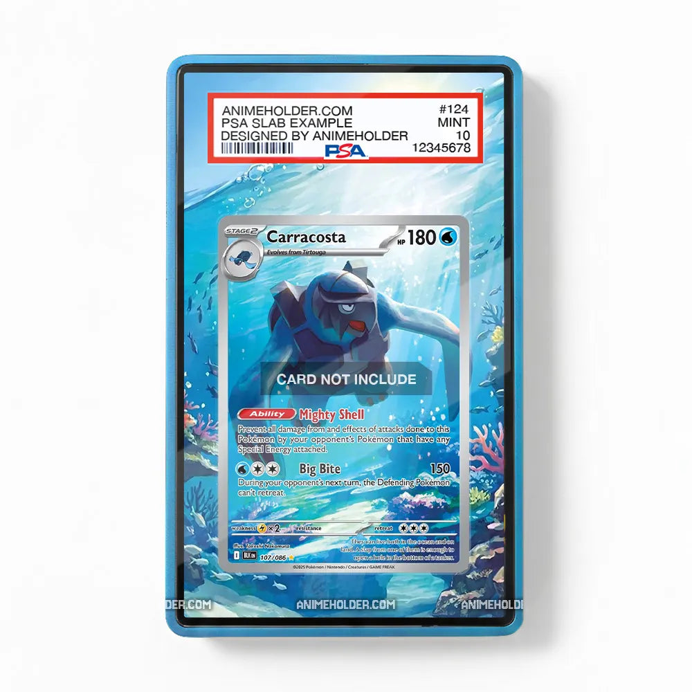Carracosta 107-086 Black Bolt Pokemon Cards Extended Art Display Cases - PSA Slab Case - Front View