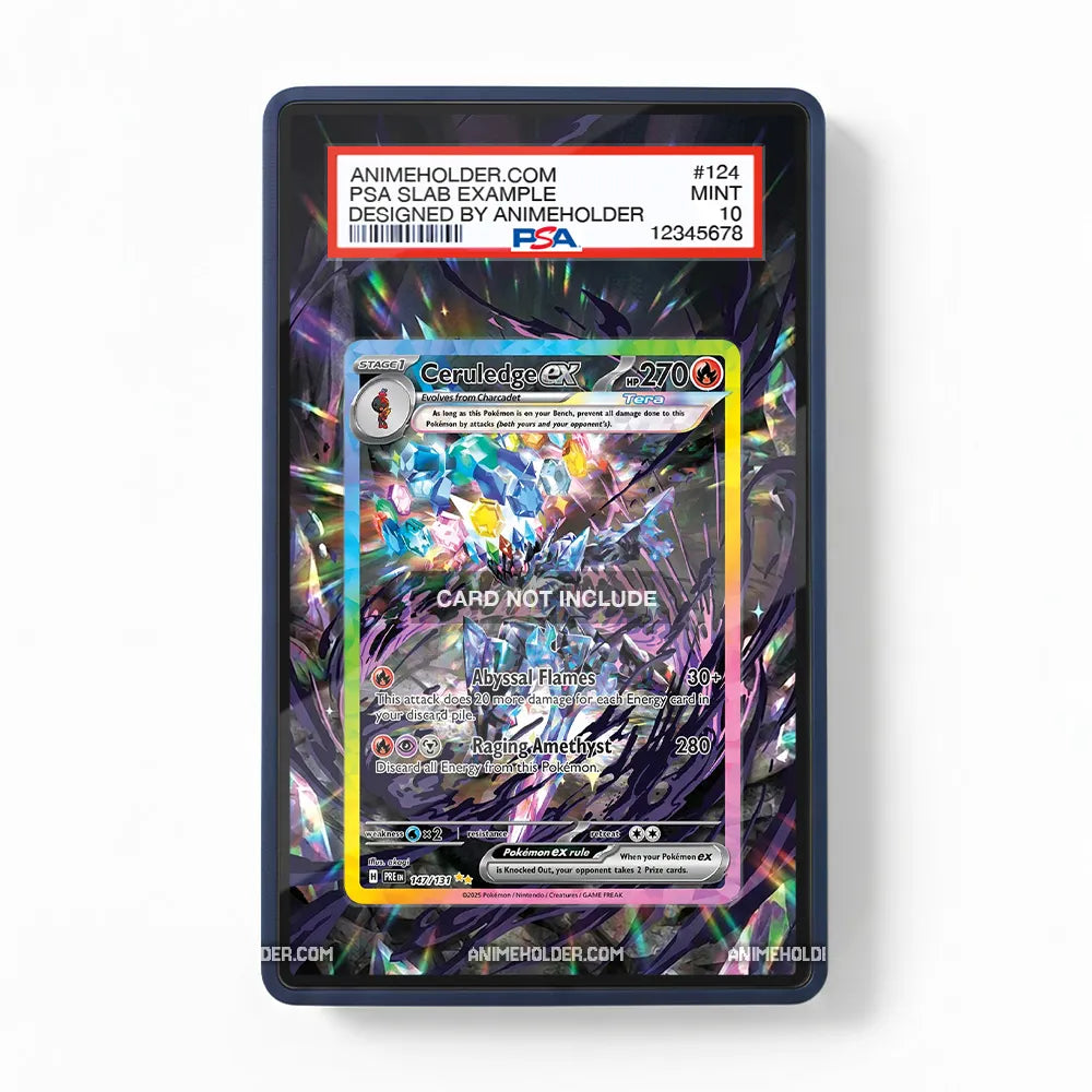 Ceruledge 147-131 Prismatic Evolutions Pokemon Cards Extended Art Display Cases - PSA Slab Case - Front View