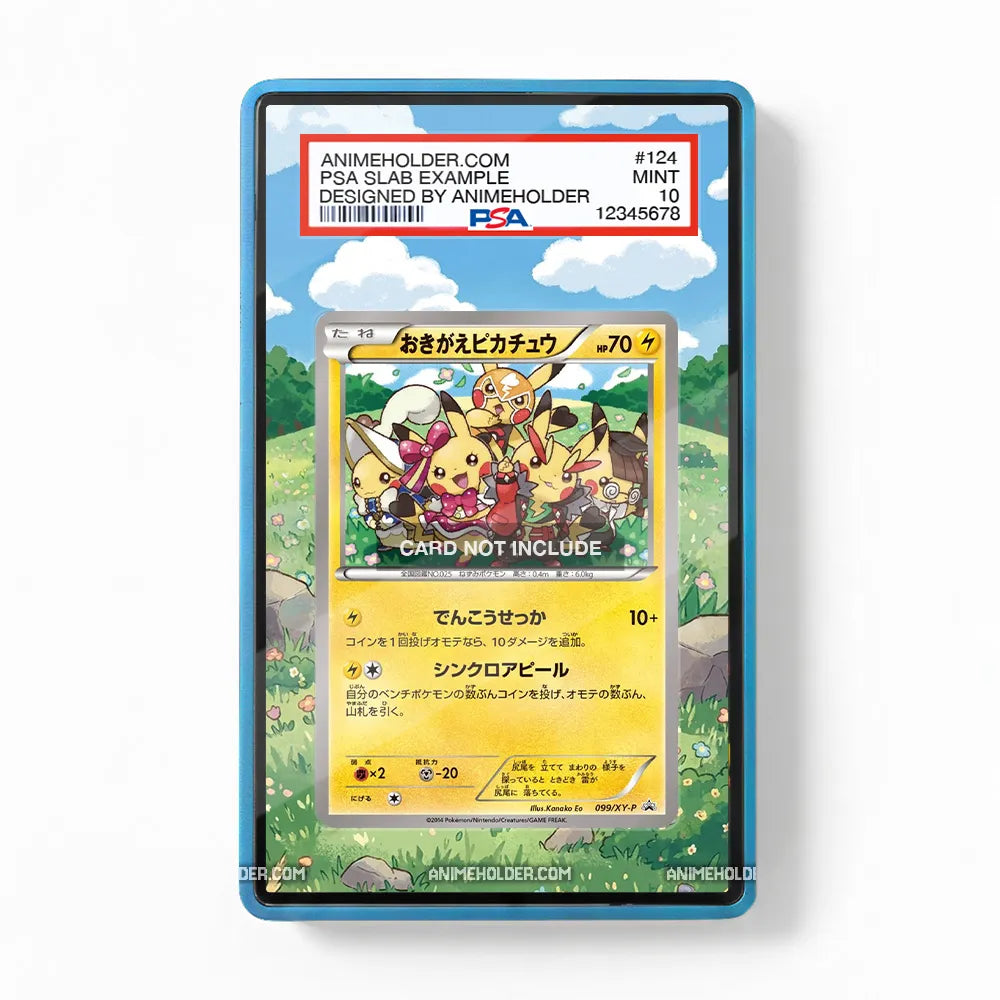 Cosplay Pikachu 99-XY-P Japanese XY Promo Pokemon Cards Extended Art Display Cases - PSA Slab Case - Front View