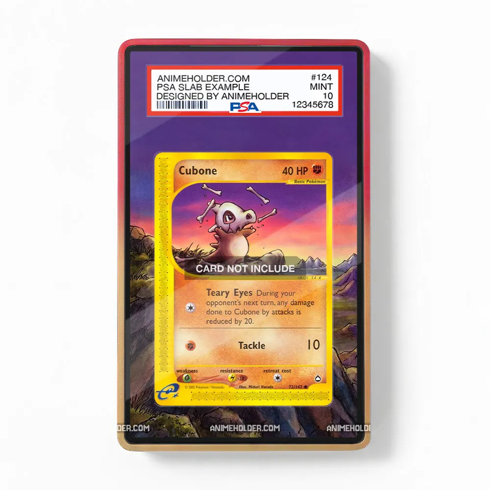 Cubone 72-147 Aquapolis Pokemon Cards Extended Art Display Cases - PSA Slab Case - Front View