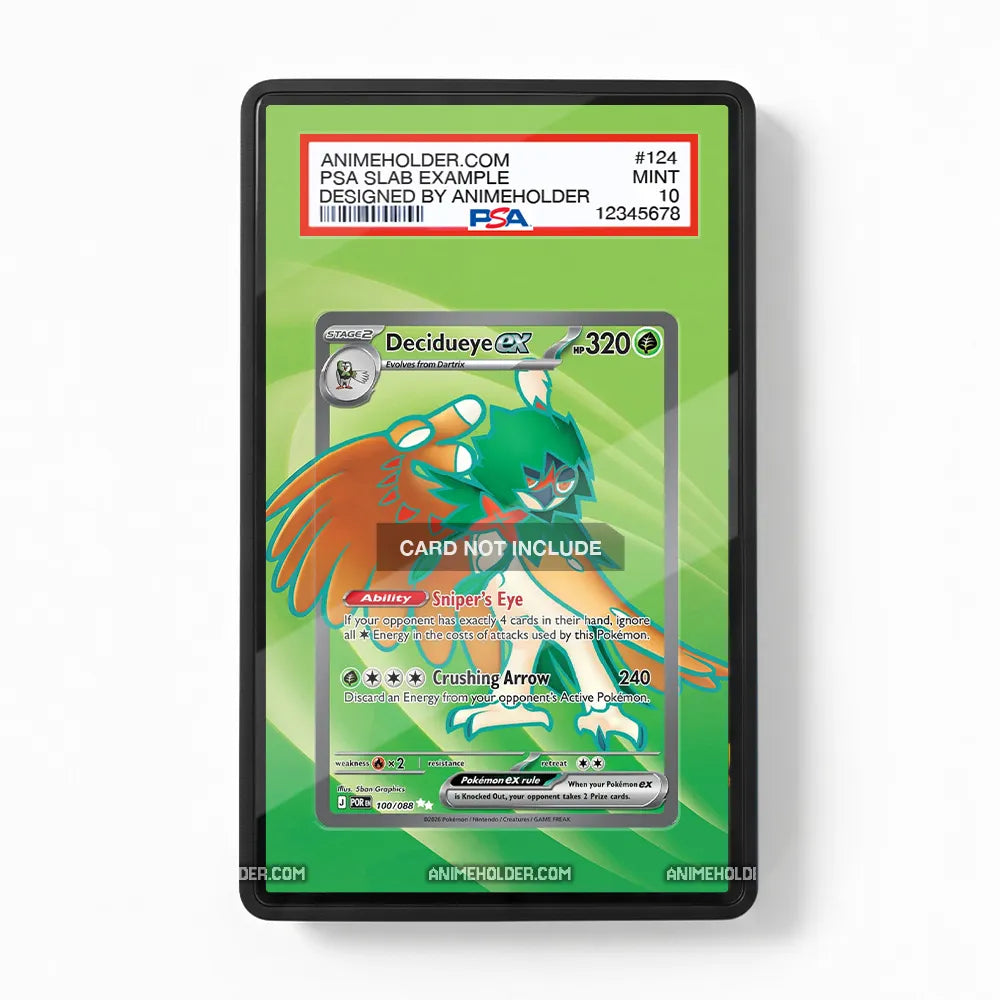 Decidueye ex 100-088 Perfect Order Pokemon Cards Extended Art Display Cases - PSA Slab Case - Front View