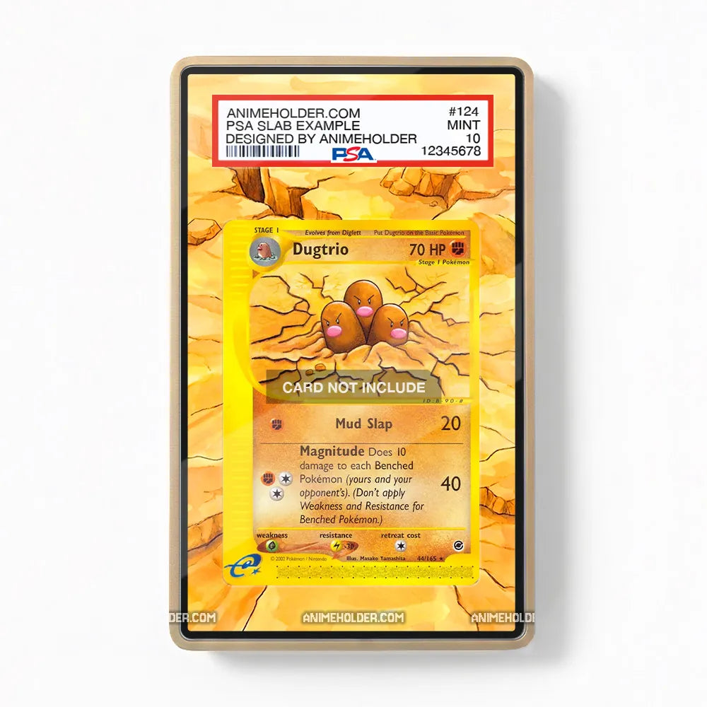 Dugtrio 10-165 Expedition Pokemon Cards Extended Art Display Cases - PSA Slab Case - Front View