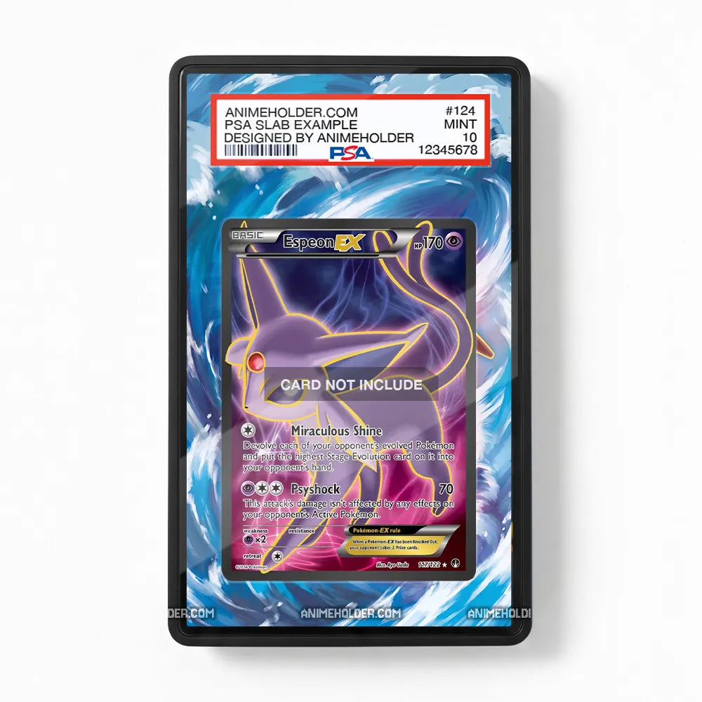 EspeonEX 117-122 BREAKpoint Pokemon Cards Extended Art Display Cases - PSA Slab Case - Front View