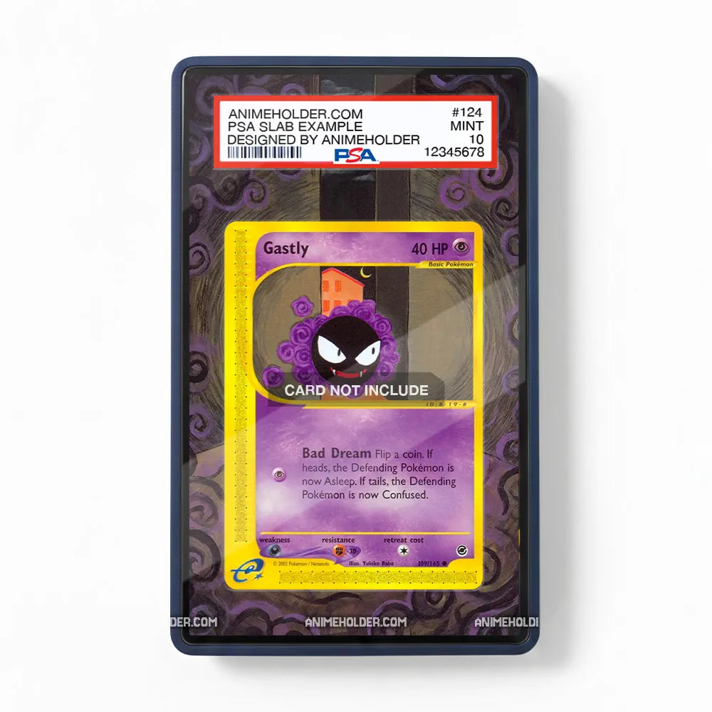 Gastly 109-165 Expedition Pokemon Cards Extended Art Display Cases - PSA Slab Case - Front View