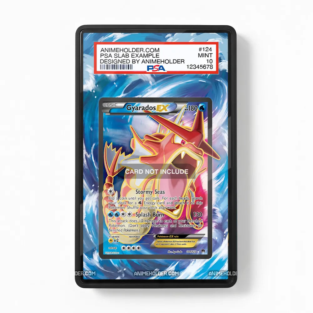 Gyarados EX 114-122 BREAKpoint Pokemon Cards Extended Art Display Cases - PSA Slab Case - Front View