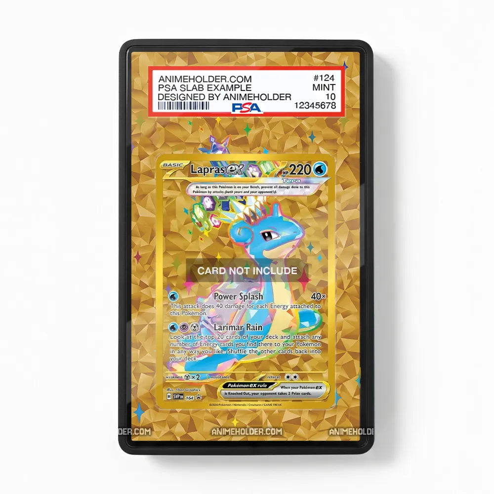 Lapras ex 164 Black Star Promos Pokemon Cards Extended Art Display Cases - PSA Slab Case - Front View