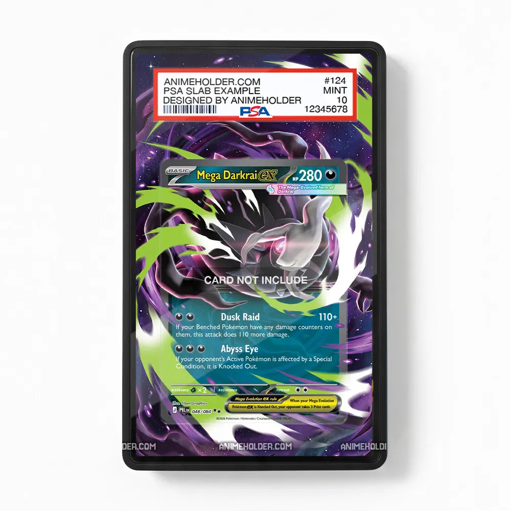 Mega Darkrai EX 048-084 Pokemon Cards Extended Art Display Cases - PSA Slab Case - Front View
