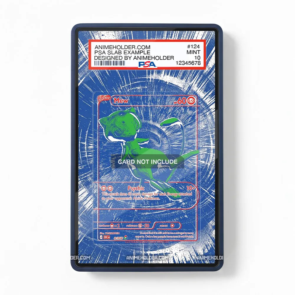 Mew B-RGB 30th Anniversary Celebrations Pokemon Cards Extended Art Display Cases - PSA Slab Case - Front View