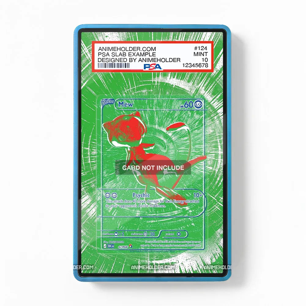 Mew G-RGB 30th Anniversary Celebrations Pokemon Cards Extended Art Display Cases - PSA Slab Case - Front View