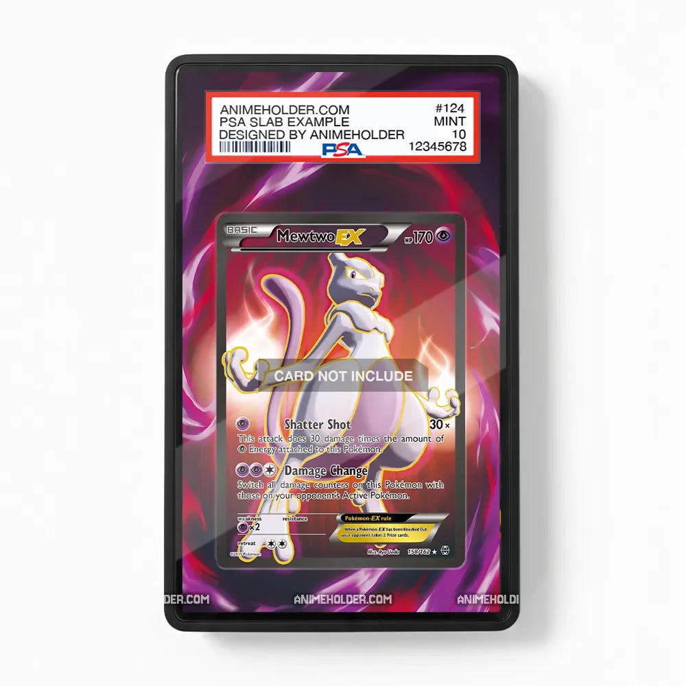 Mewtwo EX 158-162 Breakpoint Pokemon Cards Extended Art Display Cases - PSA Slab Case - Front View