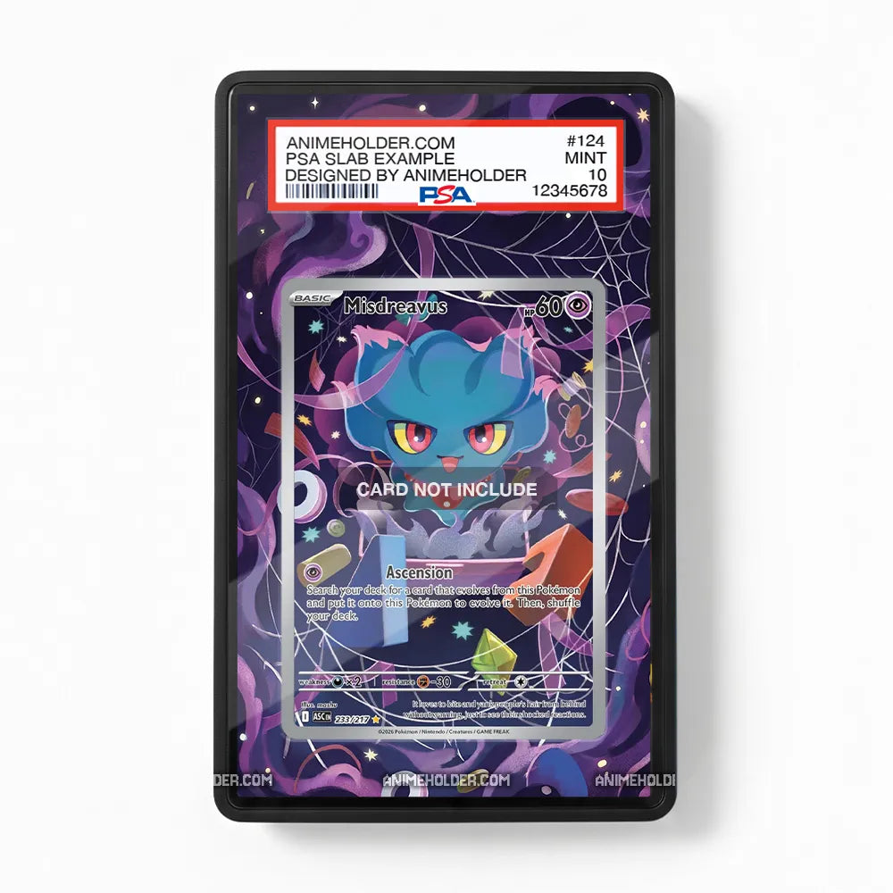 Misdreavus 233-217 Paradox Rift Pokemon Cards Extended Art Display Cases - PSA Slab Case - Front View