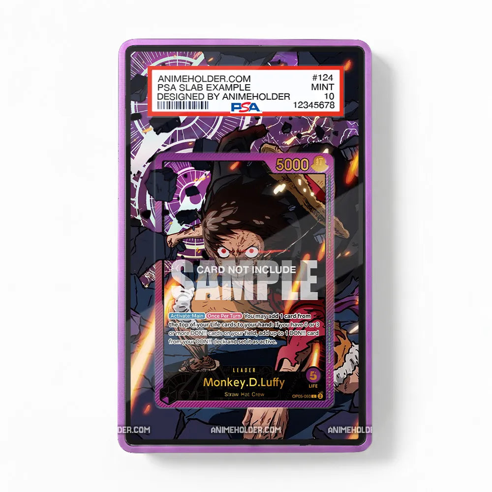 Monkey.D.Luffy OP05-060 Anime 25th Collection One Piece Cards Extended Art Display Cases - PSA Slab Case - Front View