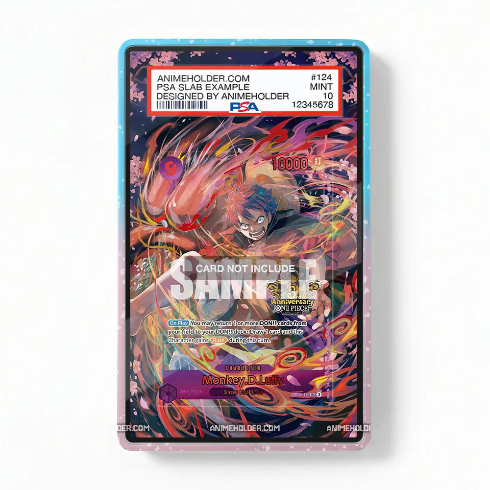 Monkey.D.Luffy OP09-119 3rd Anniversary One Piece Cards Extended Art Display Cases - PSA Slab Case - Front View