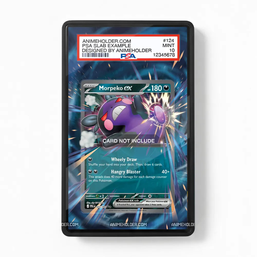 Morpeko ex 055-084 Paldia Evolved Pokemon Cards Extended Art Display Cases - PSA Slab Case - Front View