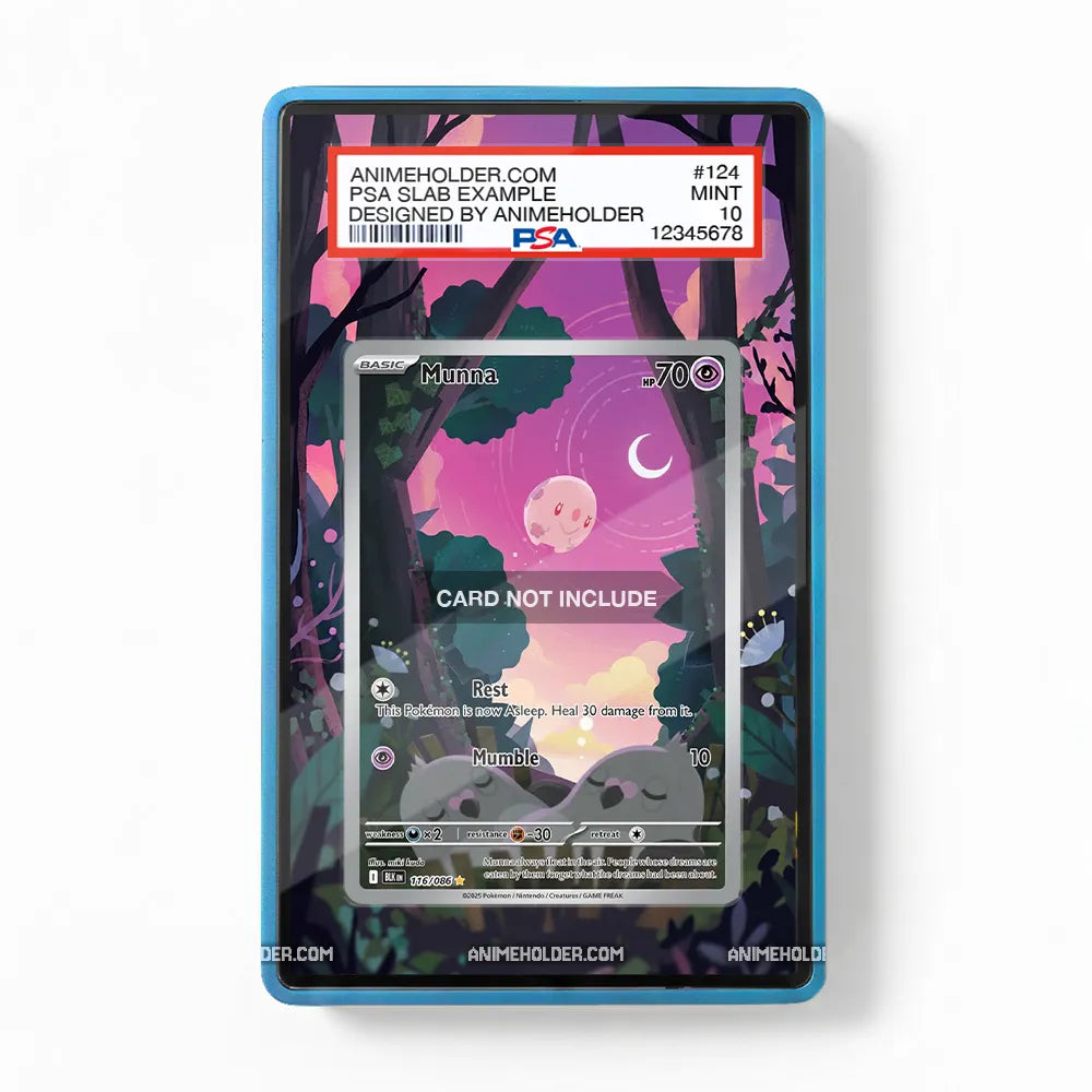 Munna 116-086 Black Bolt Pokemon Cards Extended Art Display Cases - PSA Slab Case - Front View