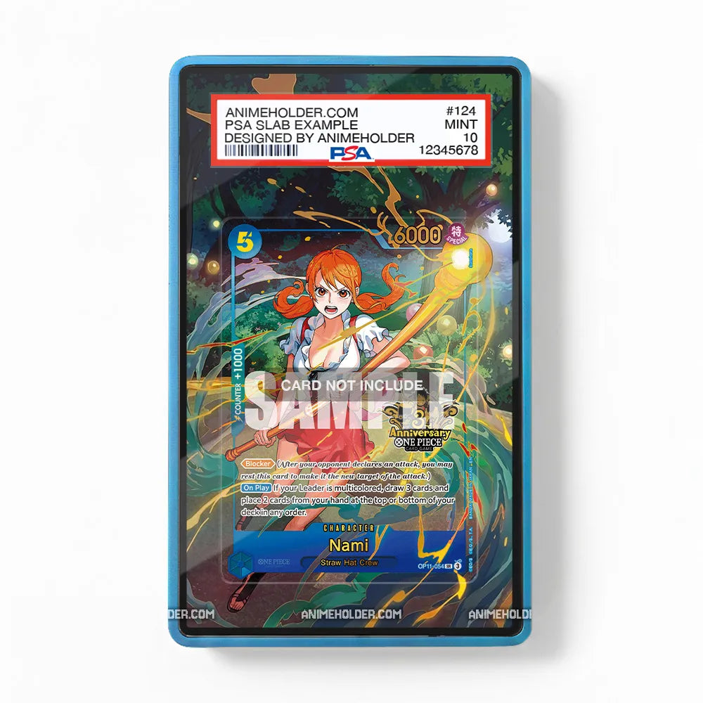 Nami OP11-054 3rd Anniversary One Piece Cards Extended Art Display Cases - PSA Slab Case - Front View