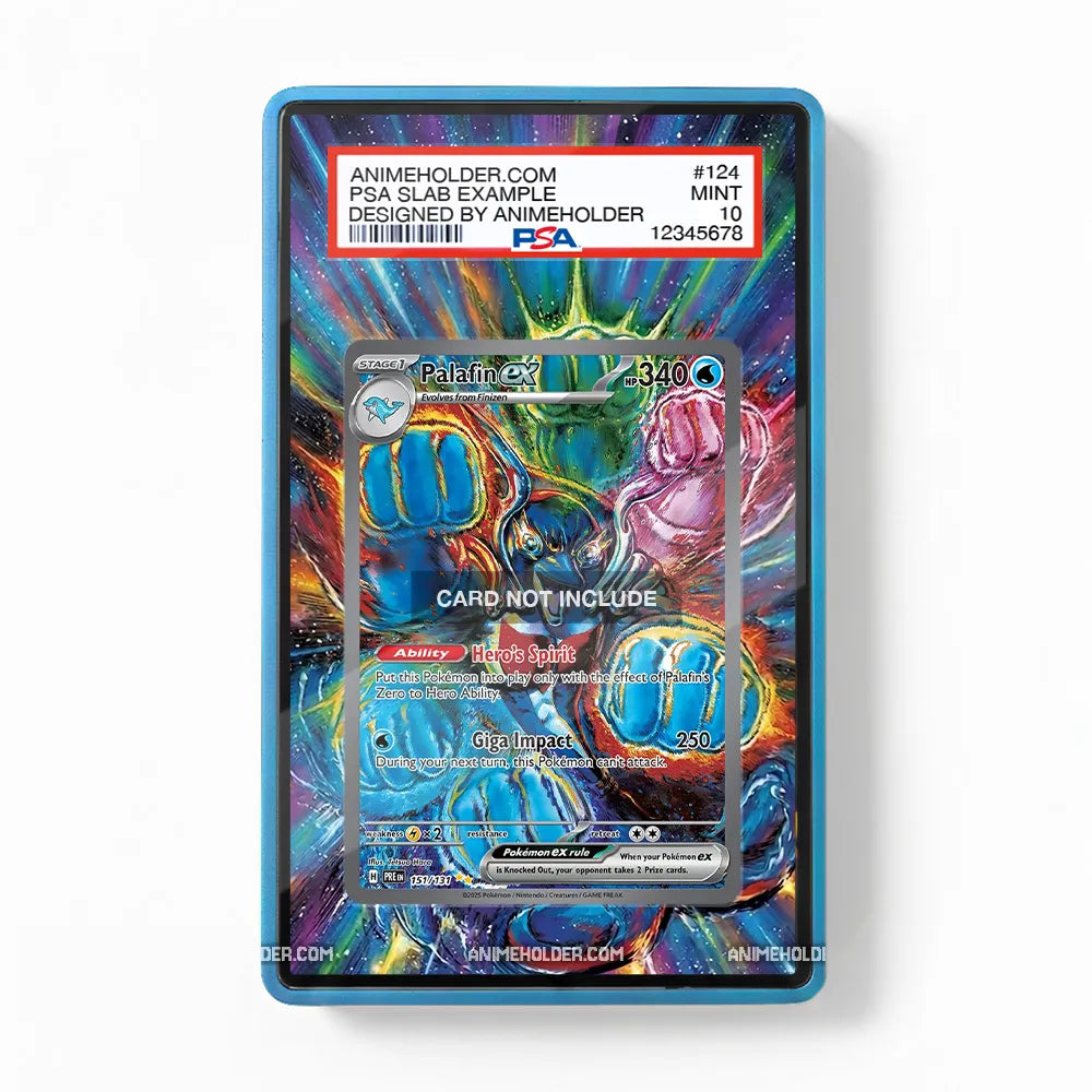 Palafin ex 151-131 Prismatic Evolutions Pokemon Cards Extended Art Display Cases - PSA Slab Case - Front View