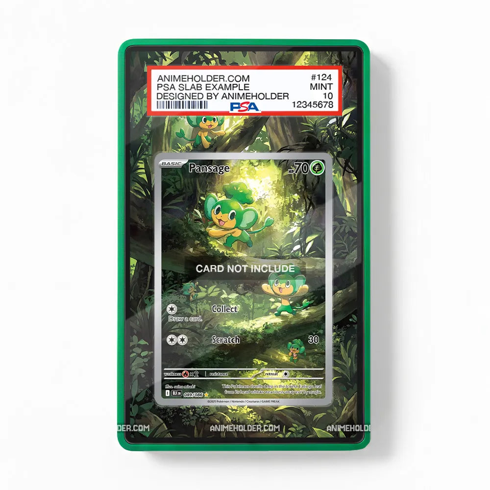 Pansage 089-086 Black Bolt Pokemon Cards Extended Art Display Cases - PSA Slab Case - Front View