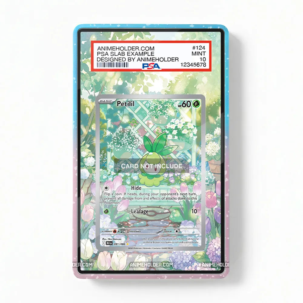 Petilil 091-086 Black Bolt Pokemon Cards Extended Art Display Cases - PSA Slab Case - Front View