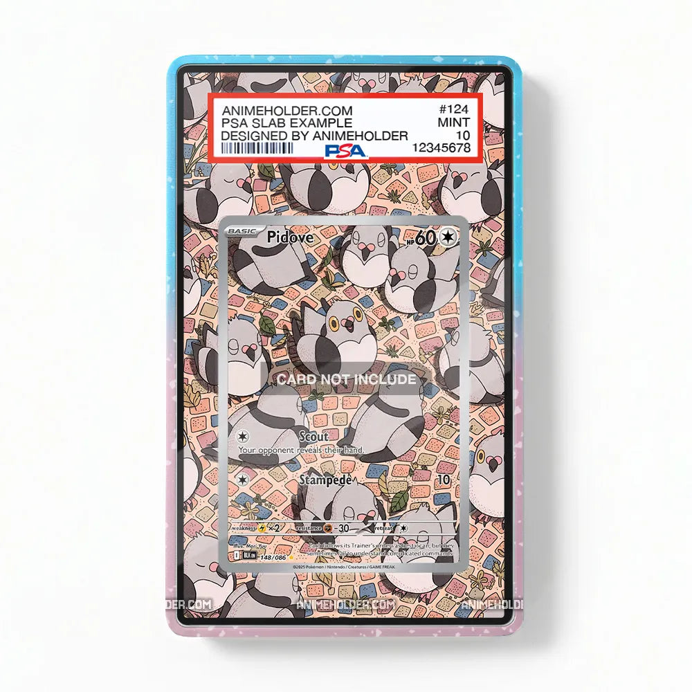 Pidove 148-086 Black Bolt Pokemon Cards Extended Art Display Cases - PSA Slab Case - Front View