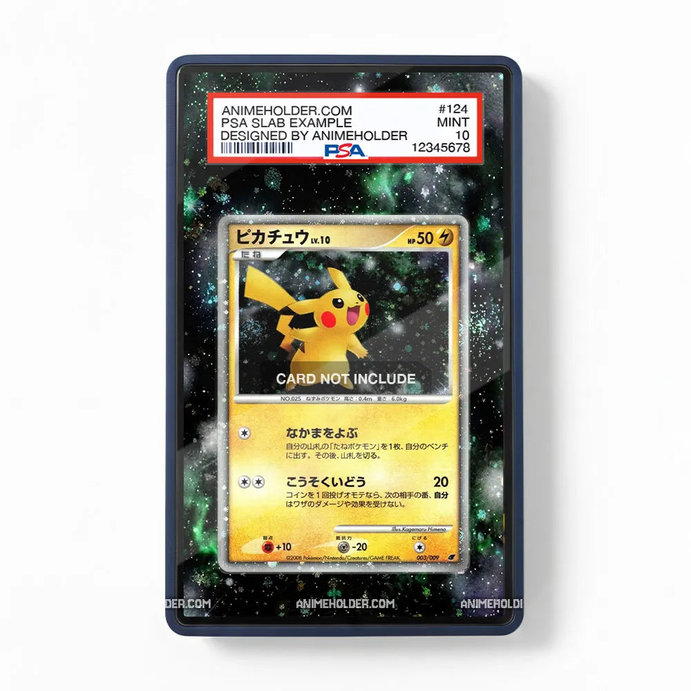 Pikachu-Holo 003-009 2008 11th Movie Commemoration Pokemon Cards Extended Art Display Cases - PSA Slab Case - Front View