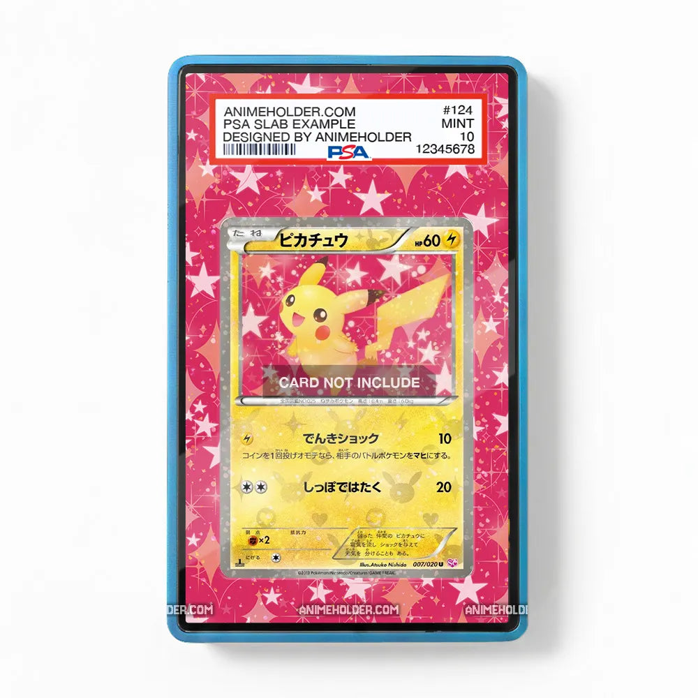 Pikachu 007-020U Shiny Collection Pokemon Cards Extended Art Display Cases - PSA Slab Case - Front View