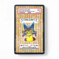 Pikachu Mega Lucario Poncho Business Card 2015 Pokemon Cards Extended Art Display Cases - PSA Slab Case - Front View