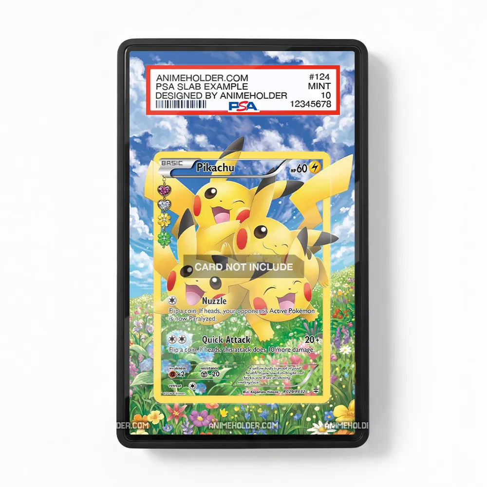 Pikachu RC29-RC32 Generations Pokemon Cards Extended Art Display Cases - PSA Slab Case - Front View