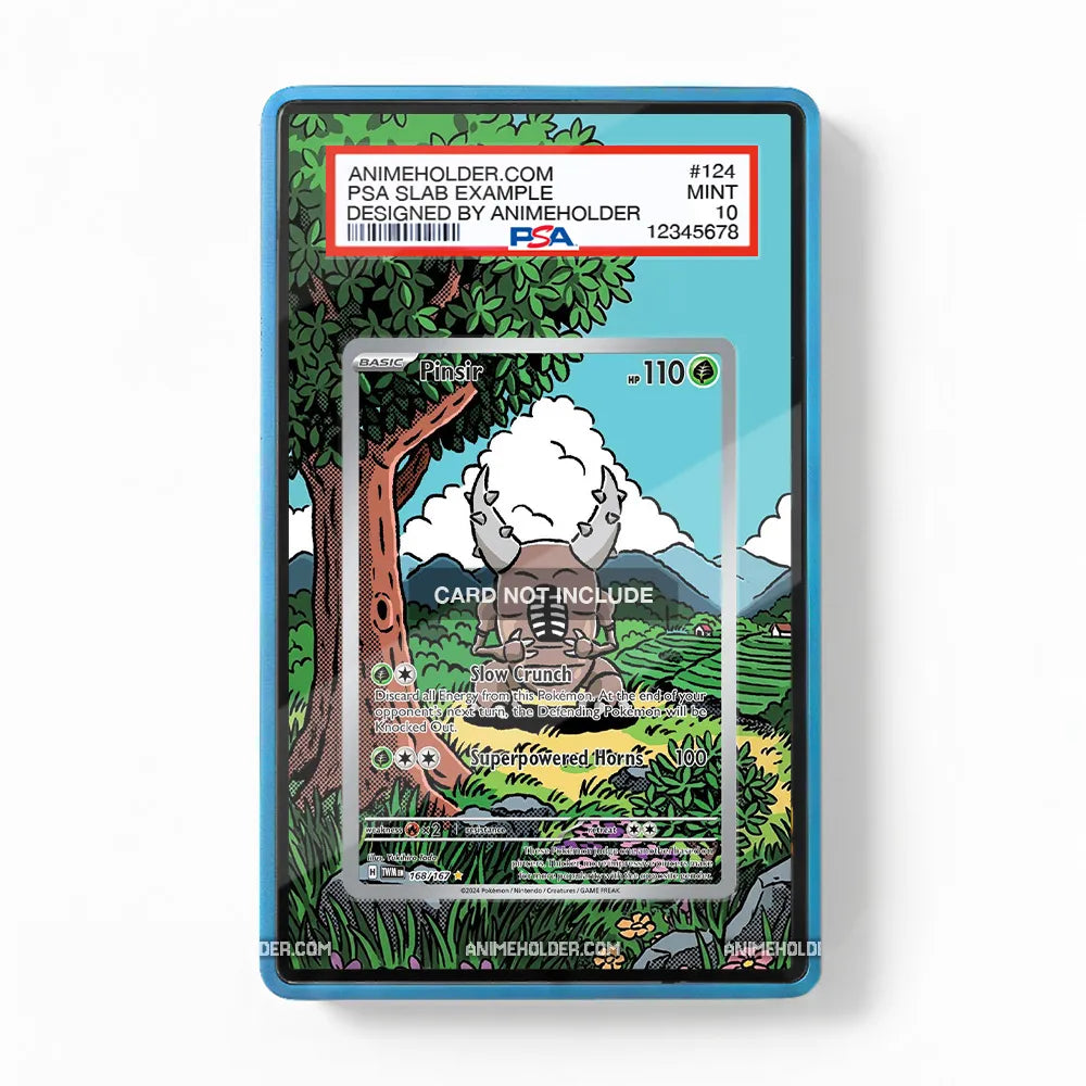 Pinsir 168-167 Silver Tempest Pokemon Cards Extended Art Display Cases - PSA Slab Case - Front View