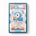 Piplup 025-054 Diamond and Pearl Pokemon Cards Extended Art Display Cases - PSA Slab Case - Front View