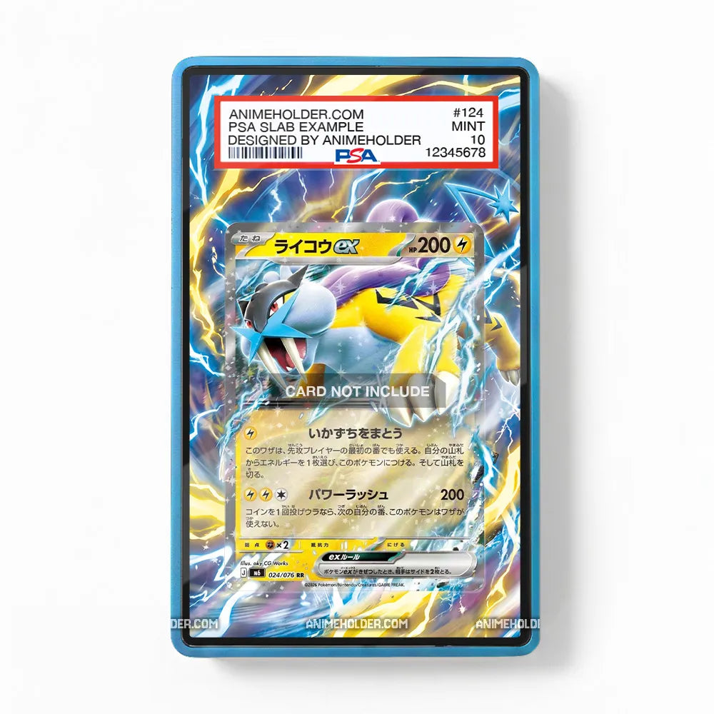 Raikou ex 024-076 Storm Emeralda Delta Reign Pokemon Cards Extended Art Display Cases - PSA Slab Case - Front View