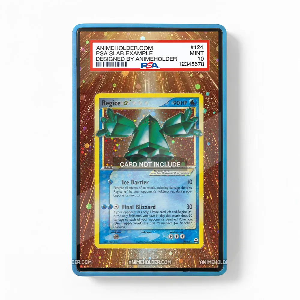 Regice 90-101 Legend Maker Pokemon Cards Extended Art Display Cases - PSA Slab Case - Front View