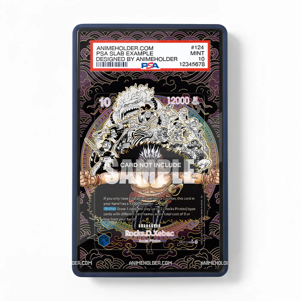 Rocks D. Xebec OP17-118 Strongest Warriors One Piece Cards Extended Art Display Cases - PSA Slab Case - Front View
