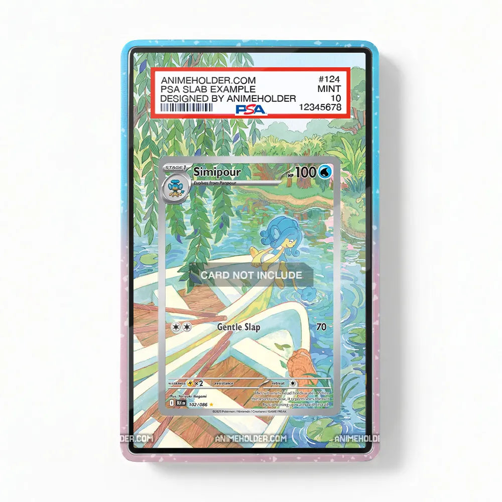 Simipour 102-086 Black Bolt Pokemon Cards Extended Art Display Cases - PSA Slab Case - Front View