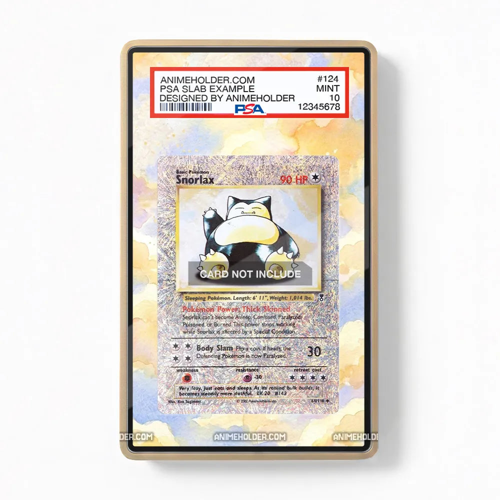 Snorlax 64-110 Holo Legendary Collection Pokemon Cards Extended Art Display Cases - PSA Slab Case - Front View