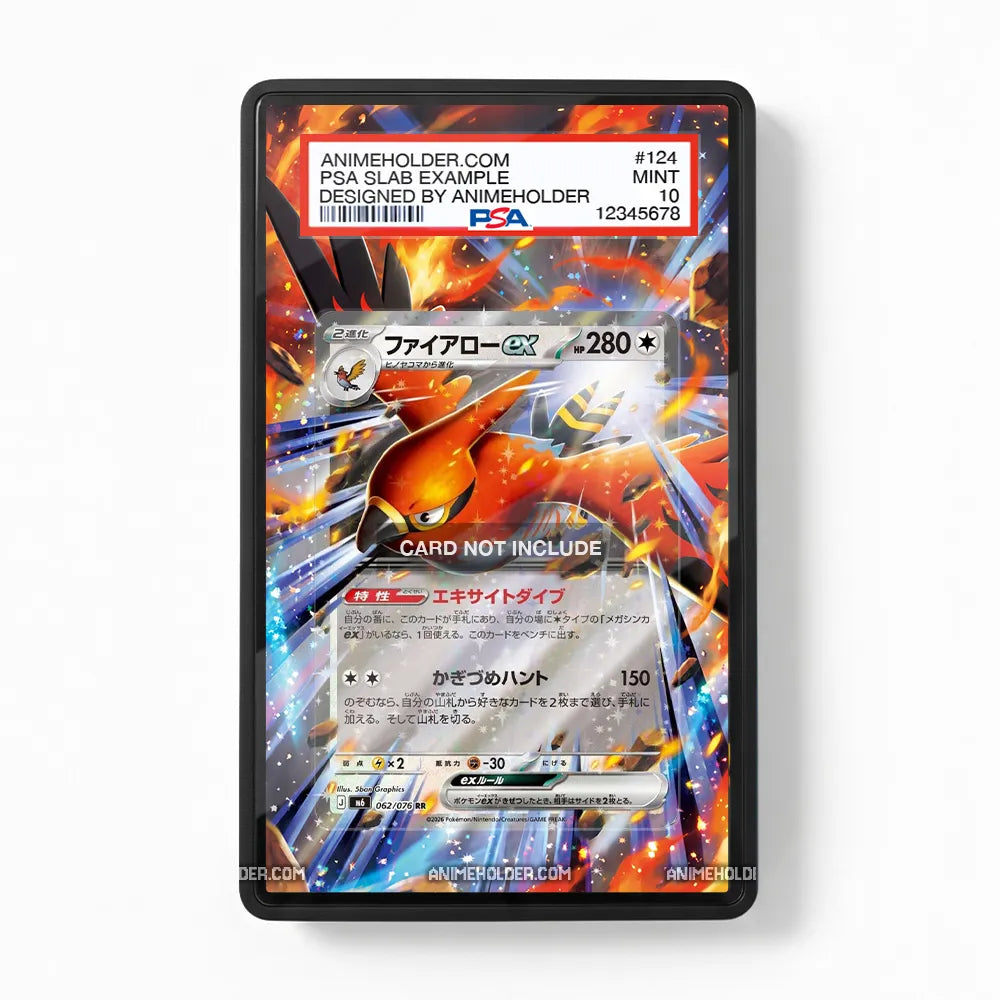 Talonflame ex 062-076 Storm Emeralda Delta Reign Pokemon Cards Extended Art Display Cases - PSA Slab Case - Front View