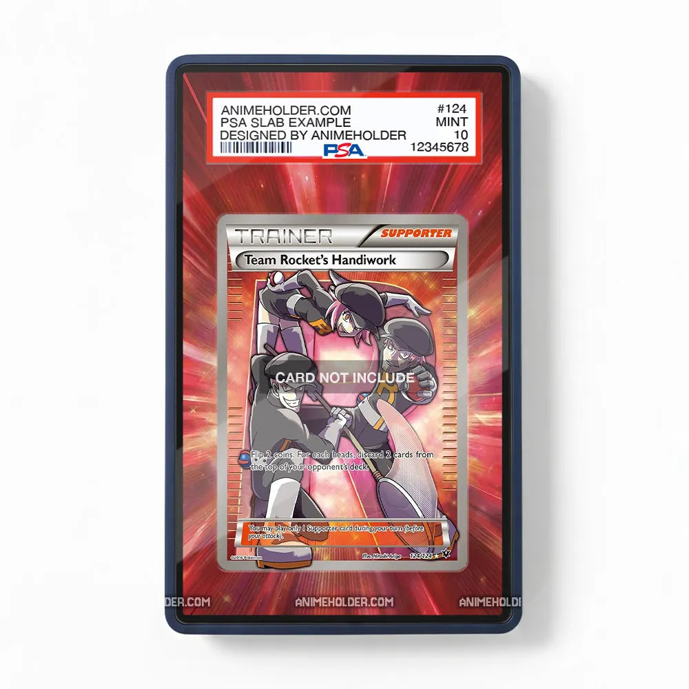 Team Rocket's Handiwork 124-124 XY Black Star Promos Pokemon Cards Extended Art Display Cases - PSA Slab Case - Front View