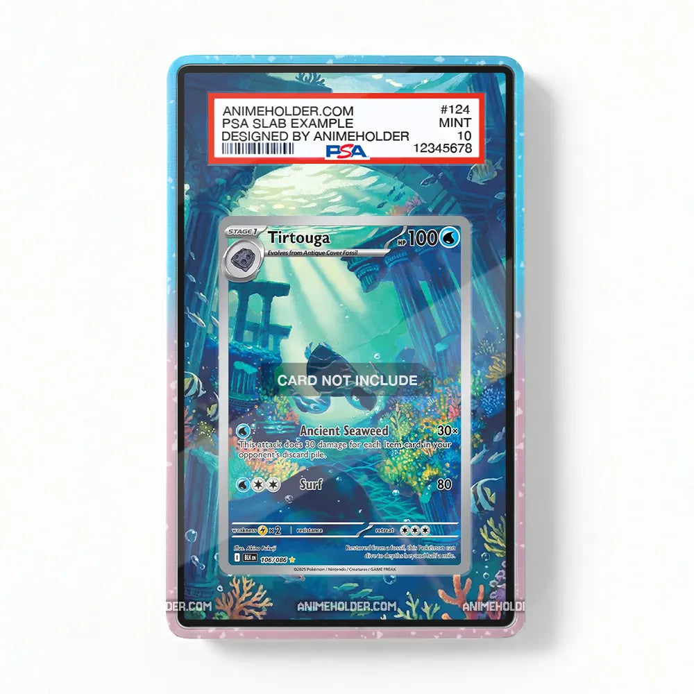 Tirtouga 106-086 Black Bolt Pokemon Cards Extended Art Display Cases - PSA Slab Case - Front View