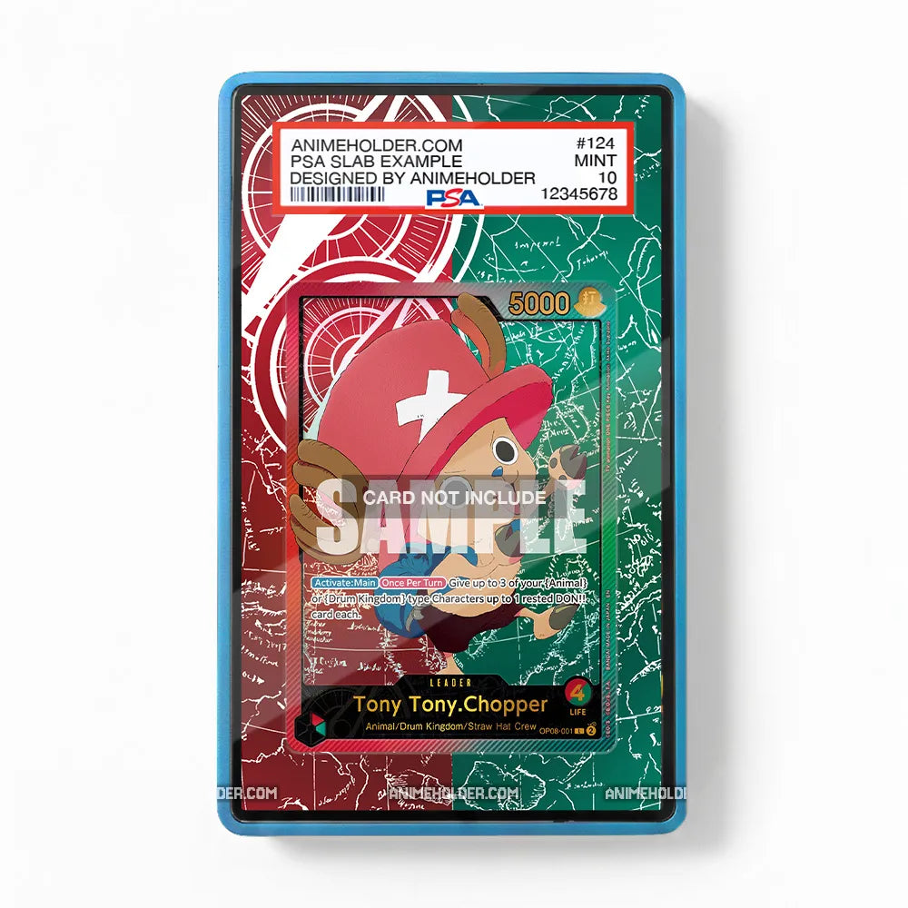 Tony Tony.Chopper OP08-001 EB02 Anime 25th Collection One Piece Cards Extended Art Display Cases - PSA Slab Case - Front View
