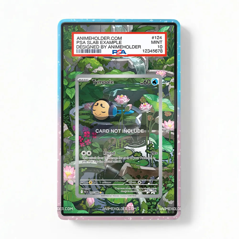 Tympole 103-086 Black Bolt Pokemon Cards Extended Art Display Cases - PSA Slab Case - Front View