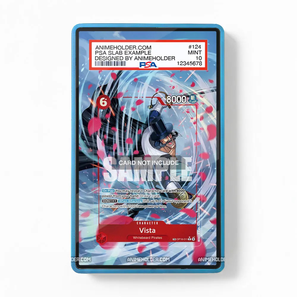 Vista OP16-011 Treasure Rare One Piece Cards Extended Art Display Cases - PSA Slab Case - Front View